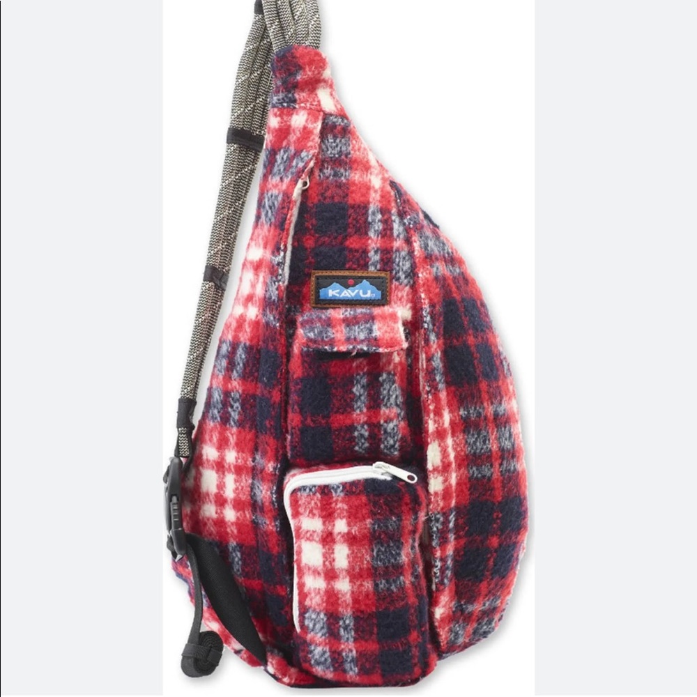 Red Plaid Kavu Crossbody Bag